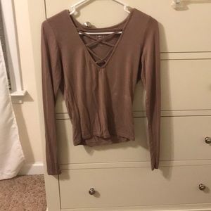 Long sleeve crop top